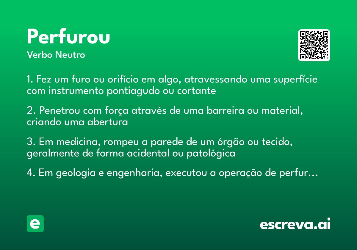perfurou