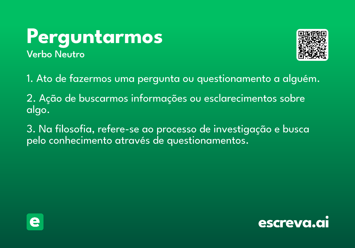 perguntarmos