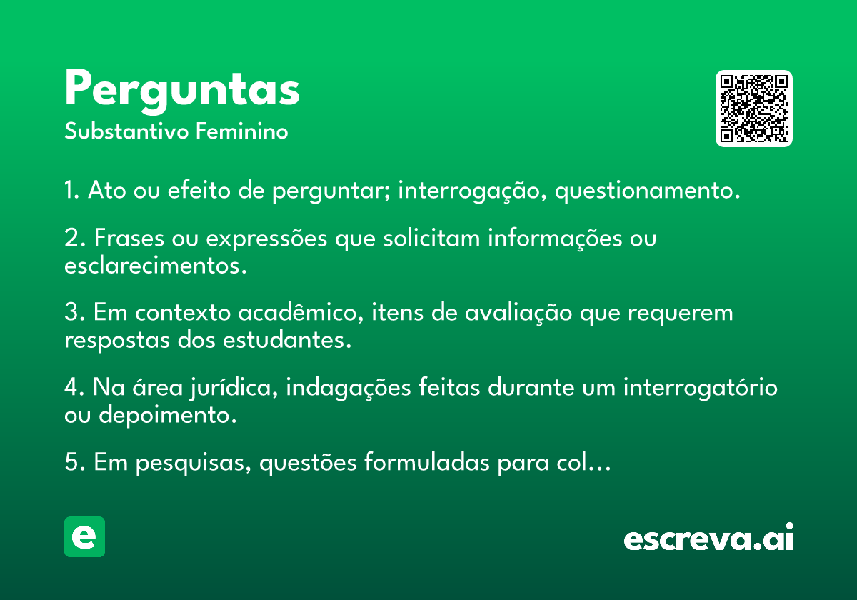perguntas