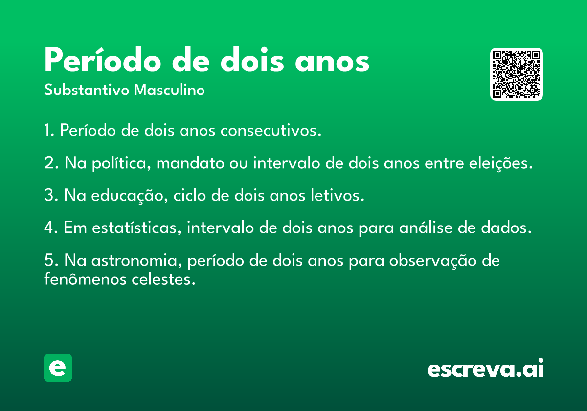 período de dois anos