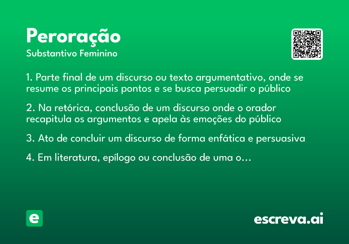 peroração