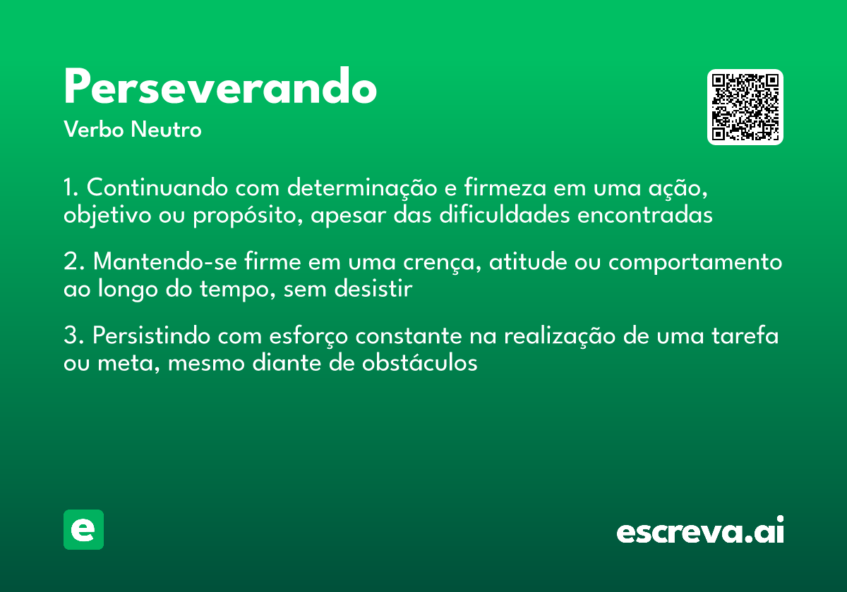 perseverando