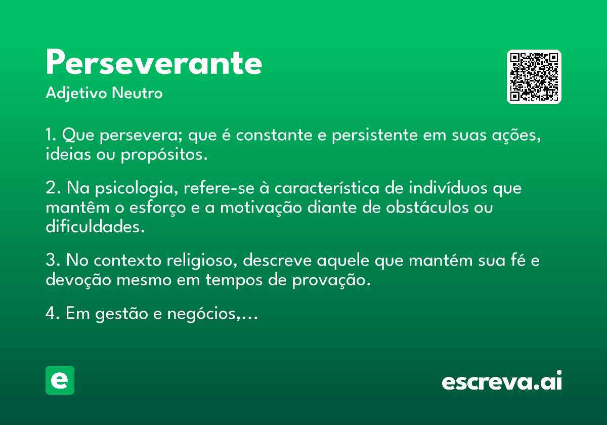 perseverante