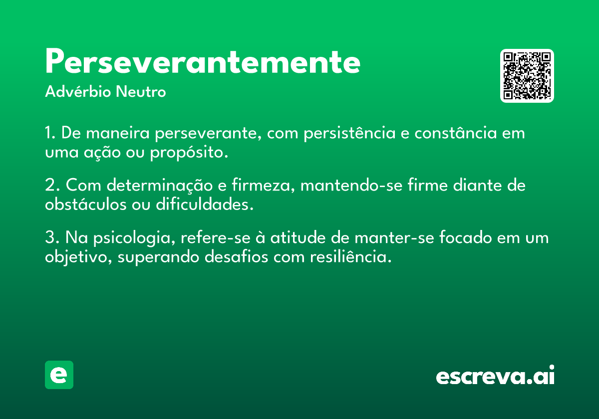 perseverantemente