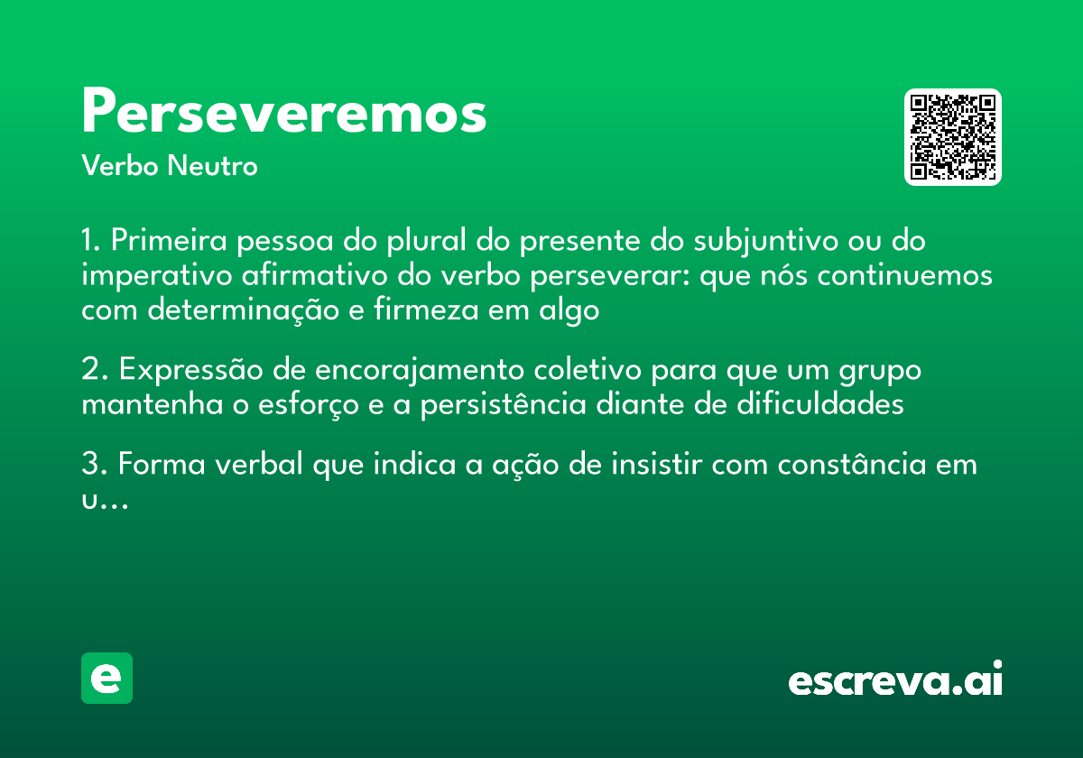 perseveremos