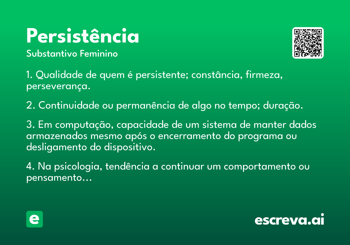 persistência