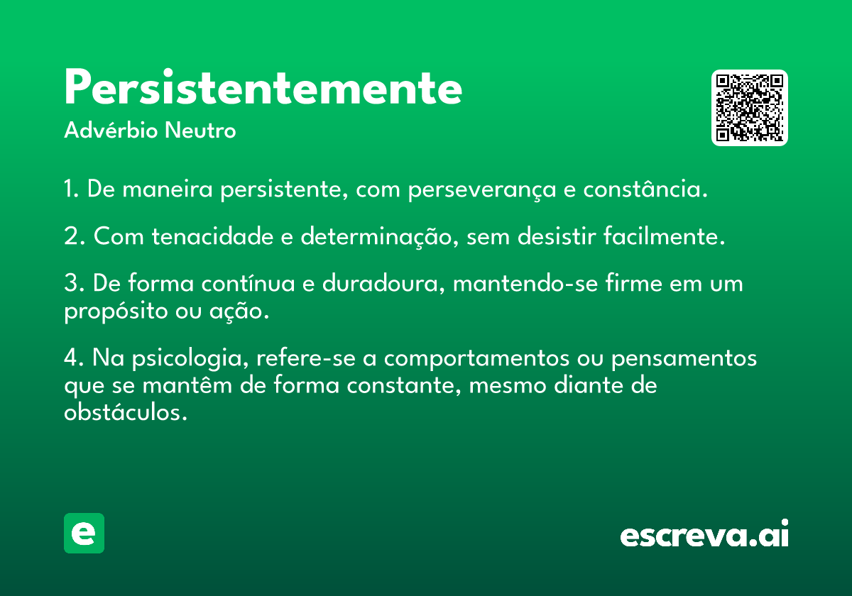 persistentemente