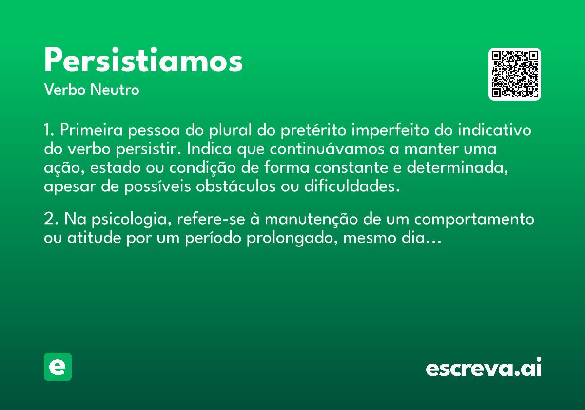 persistiamos