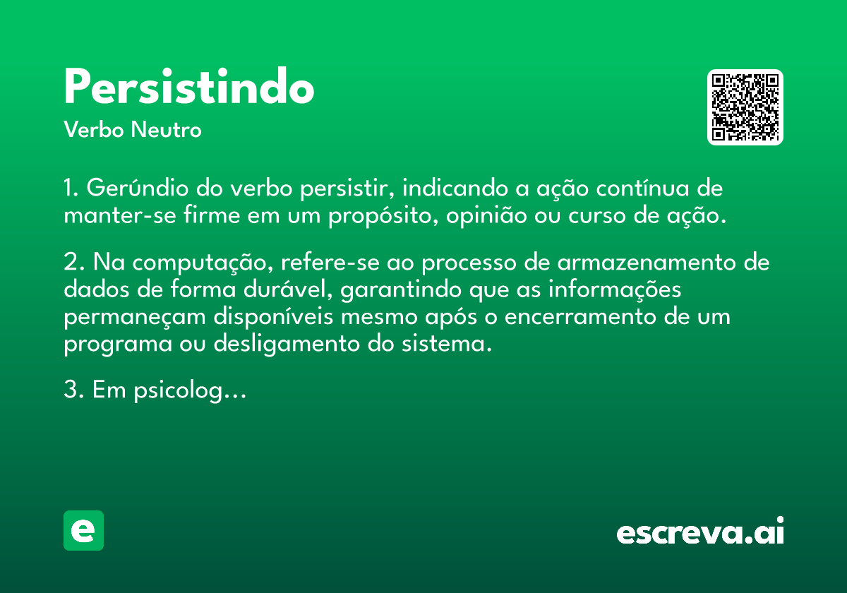 persistindo