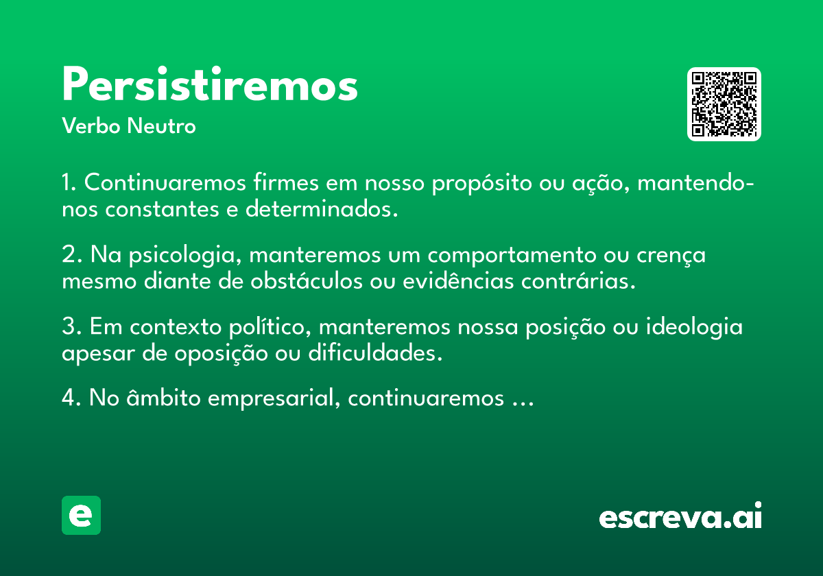 persistiremos
