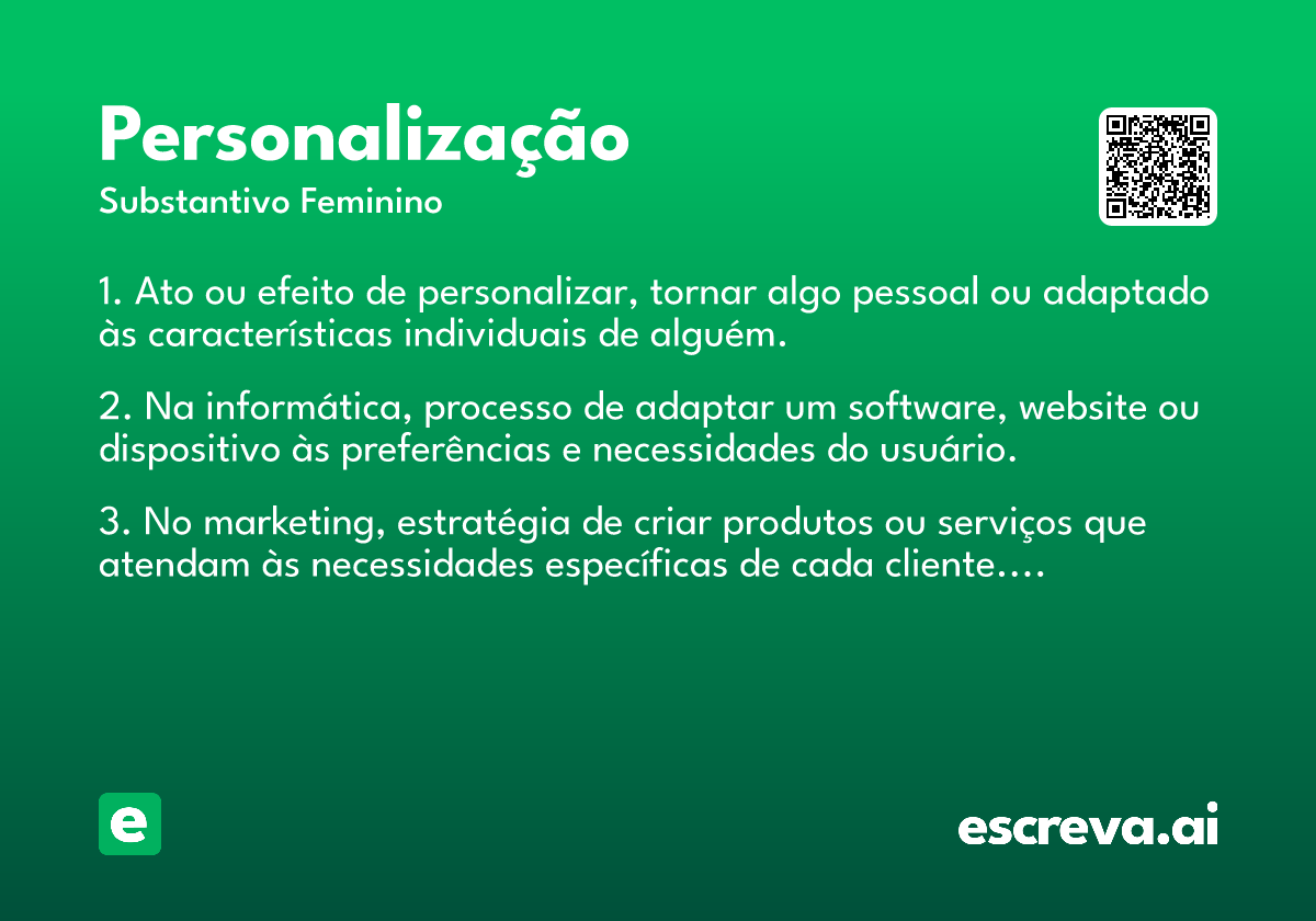 personalização