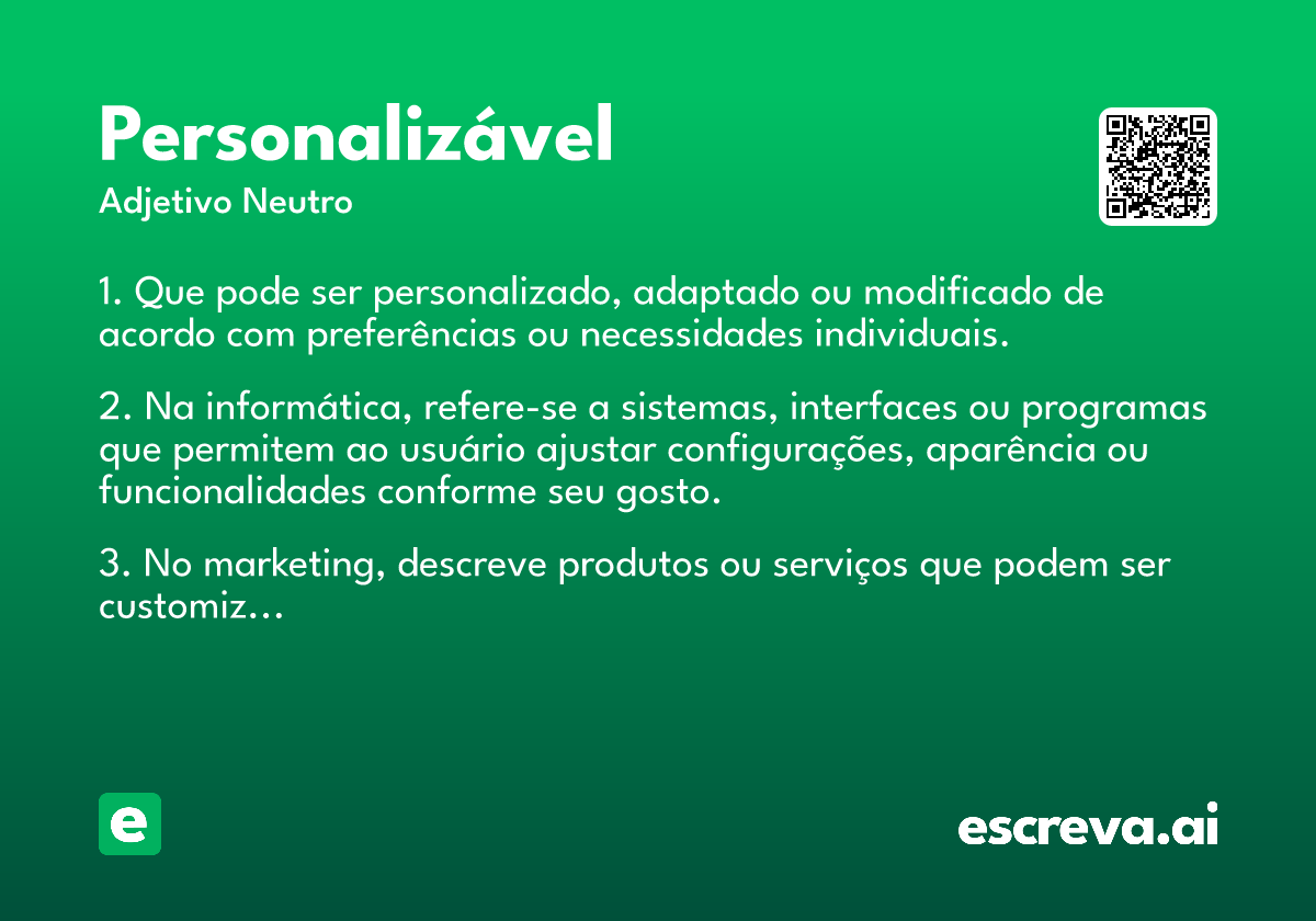 personalizável