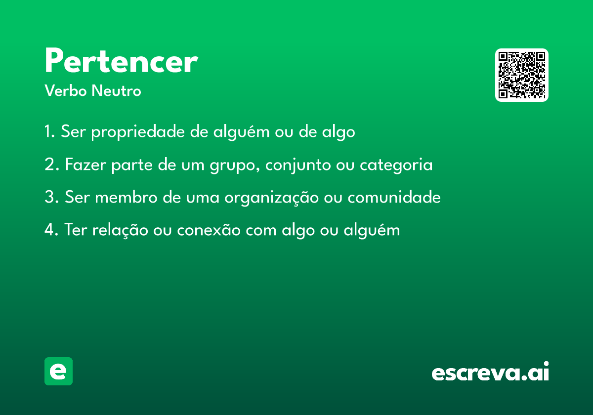 pertencer