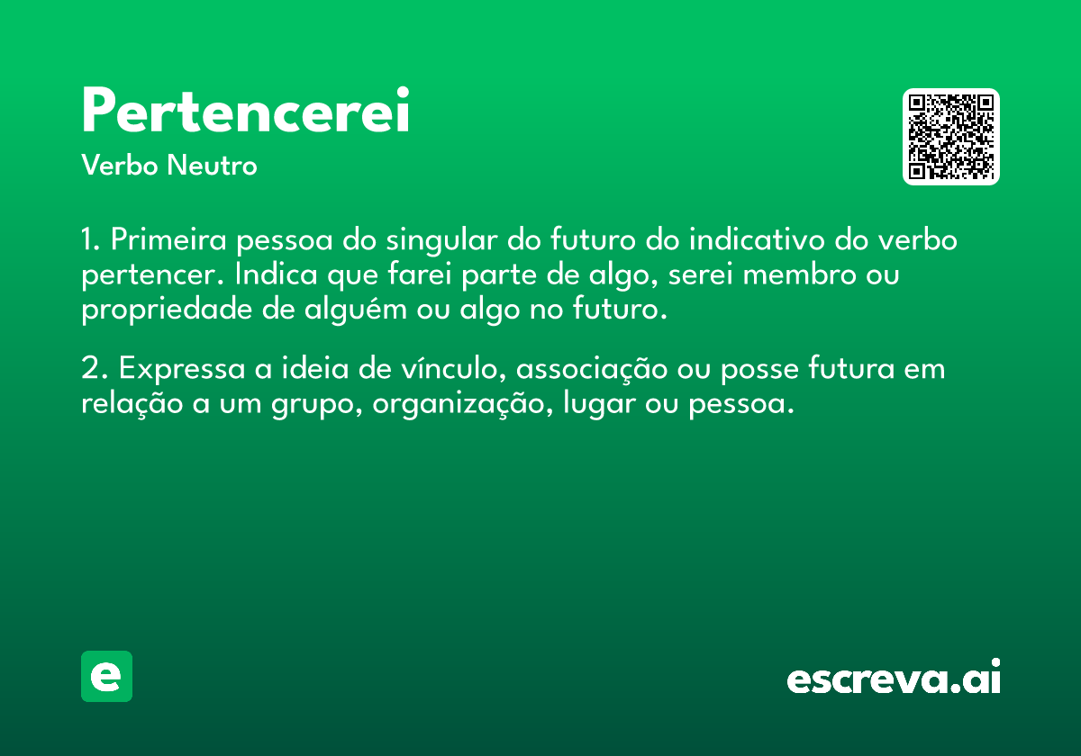 pertencerei