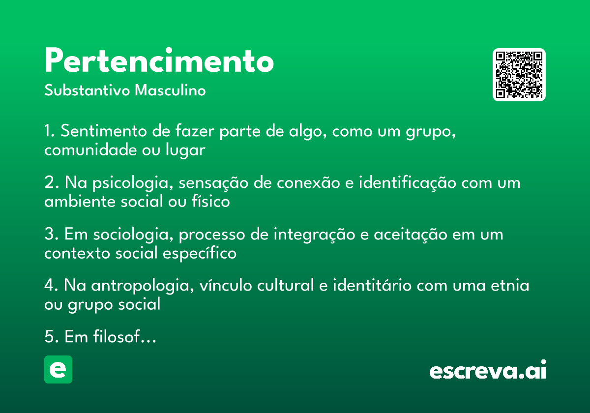 pertencimento