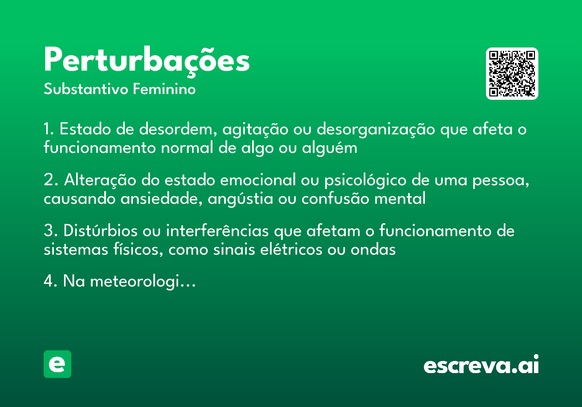 perturbações