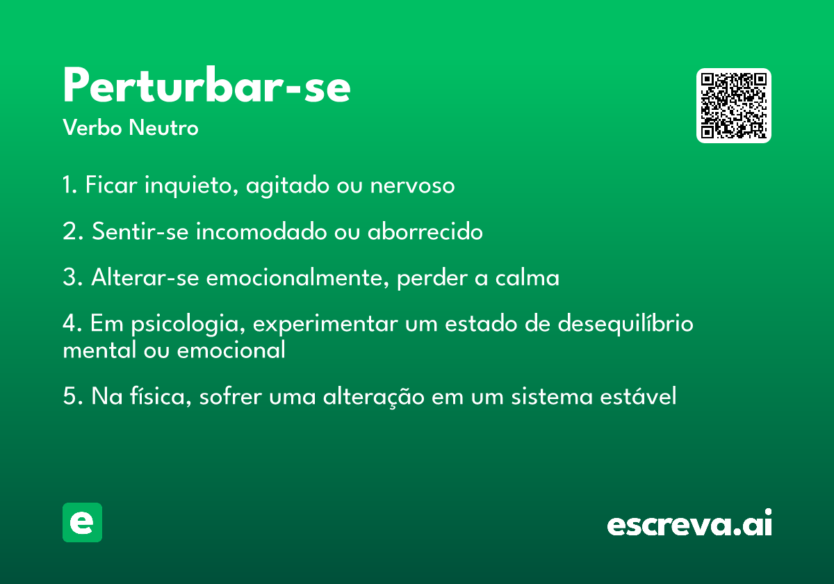 perturbar-se