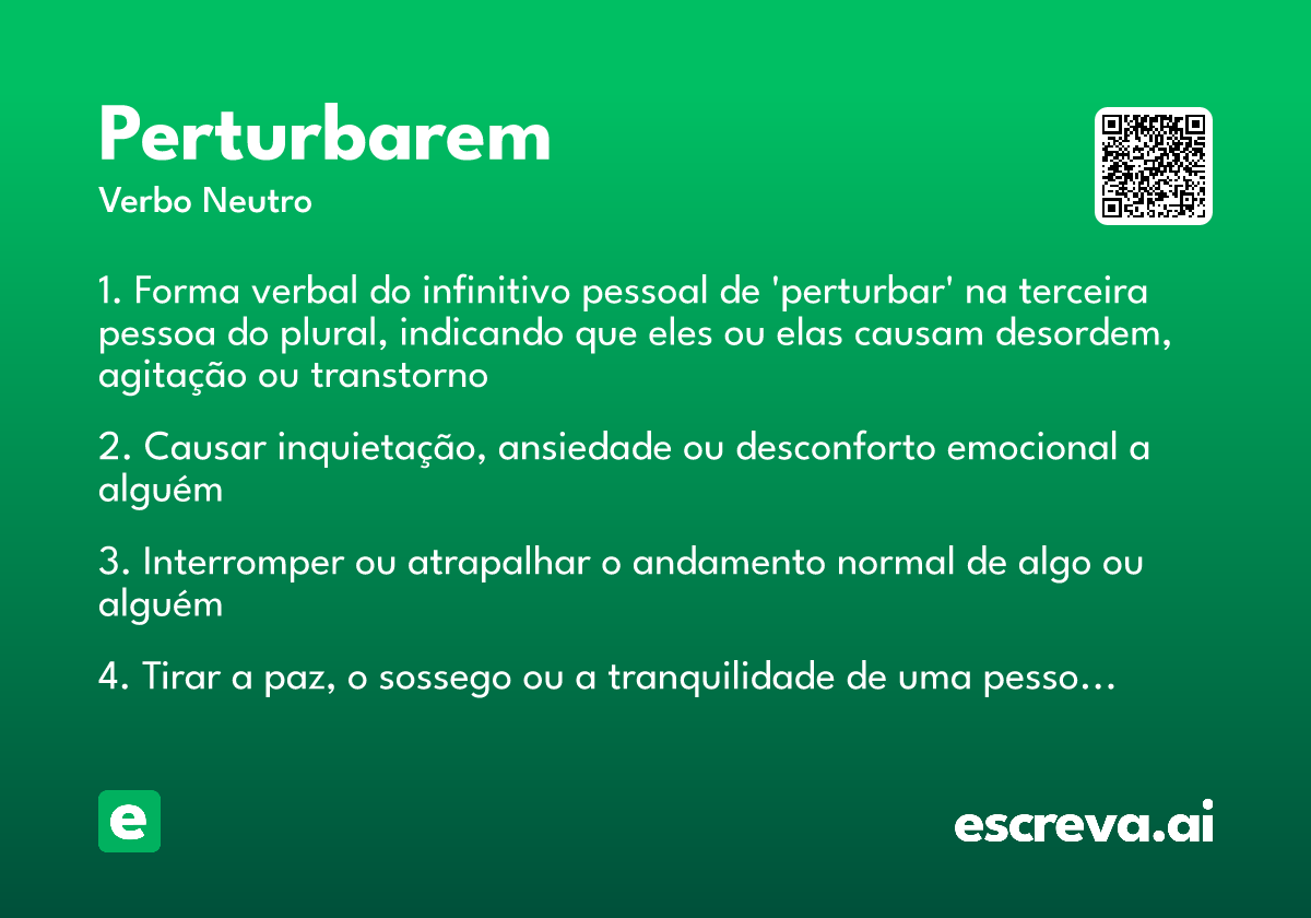 perturbarem