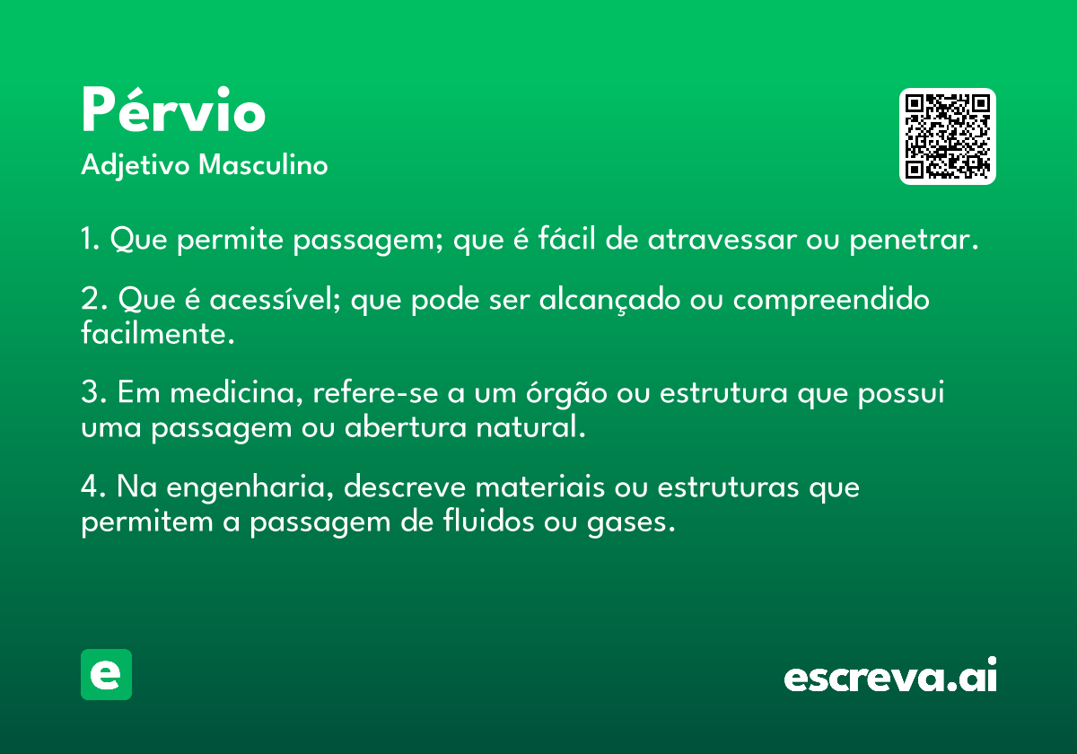 pérvio