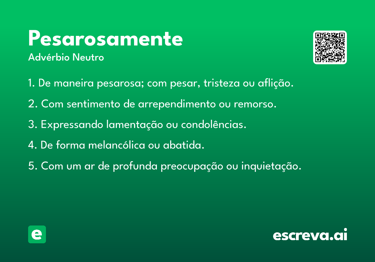 pesarosamente