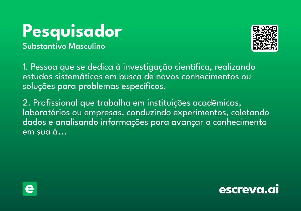 pesquisador