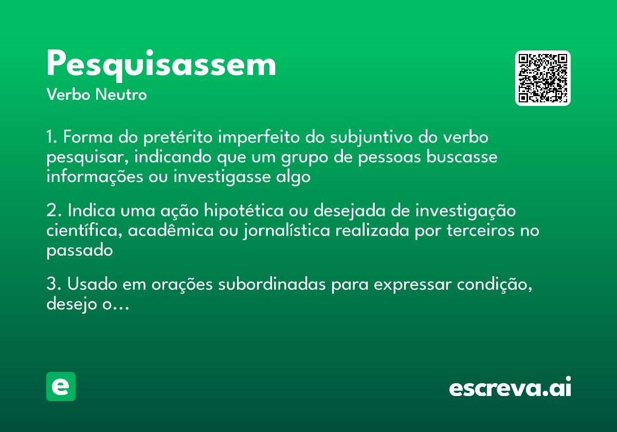 pesquisassem
