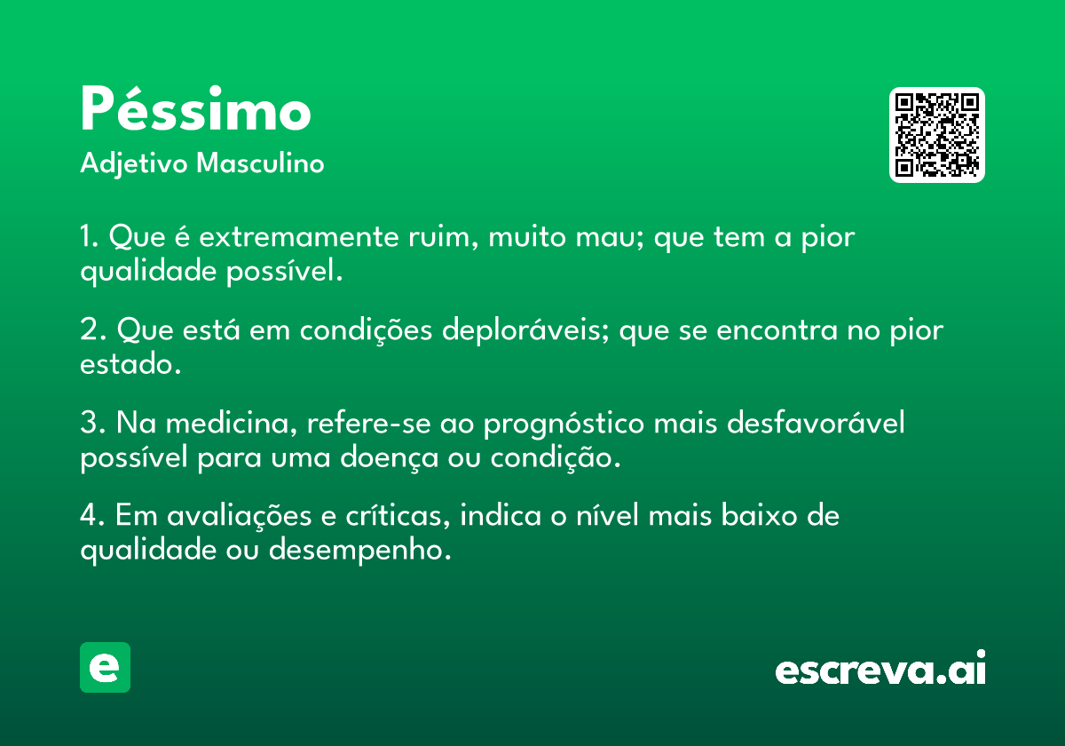 péssimo