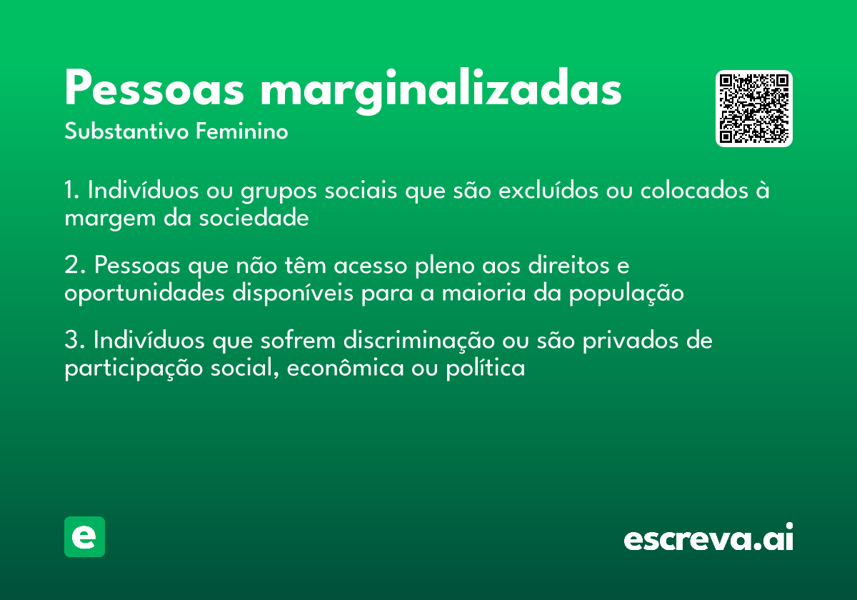 pessoas marginalizadas