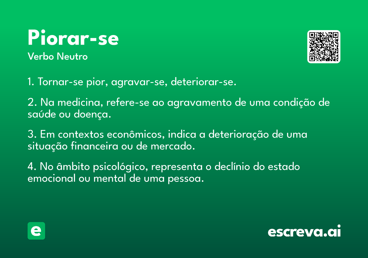 piorar-se
