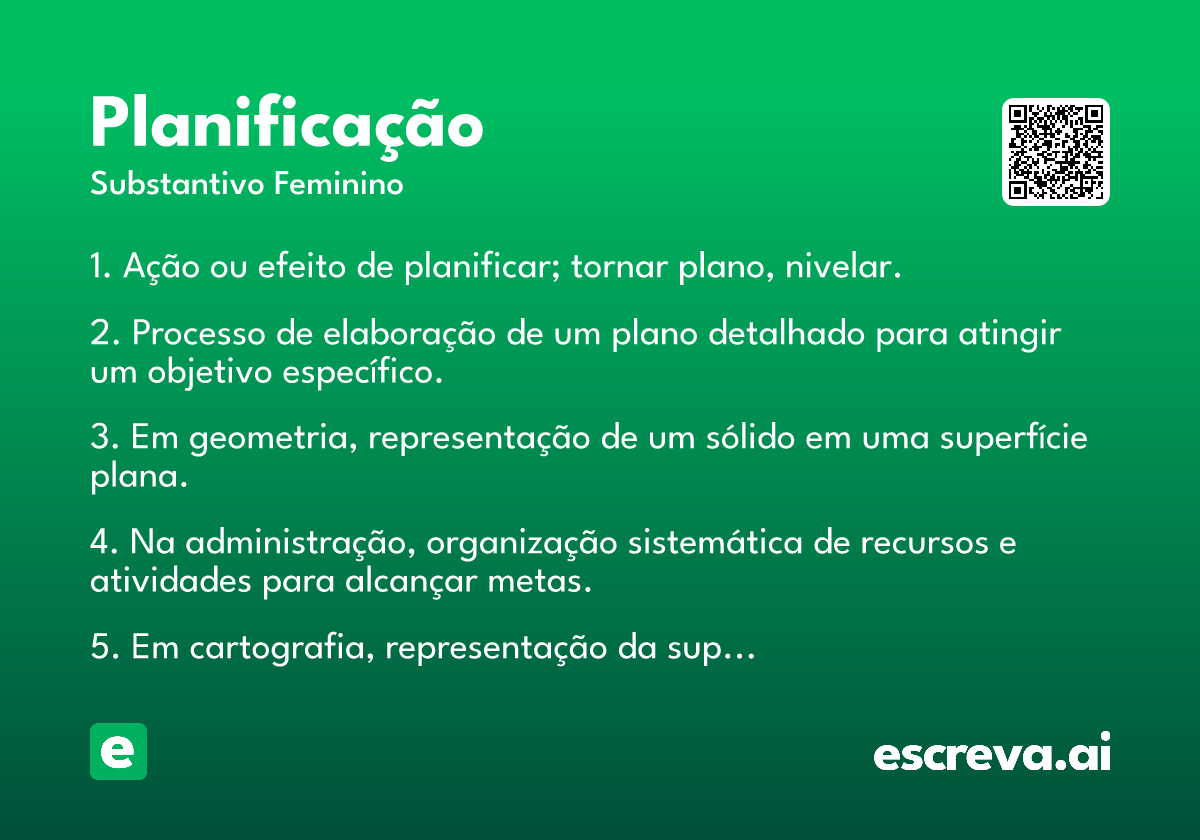 planificação