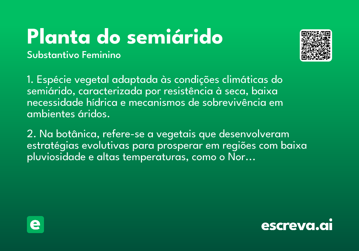 planta do semiárido