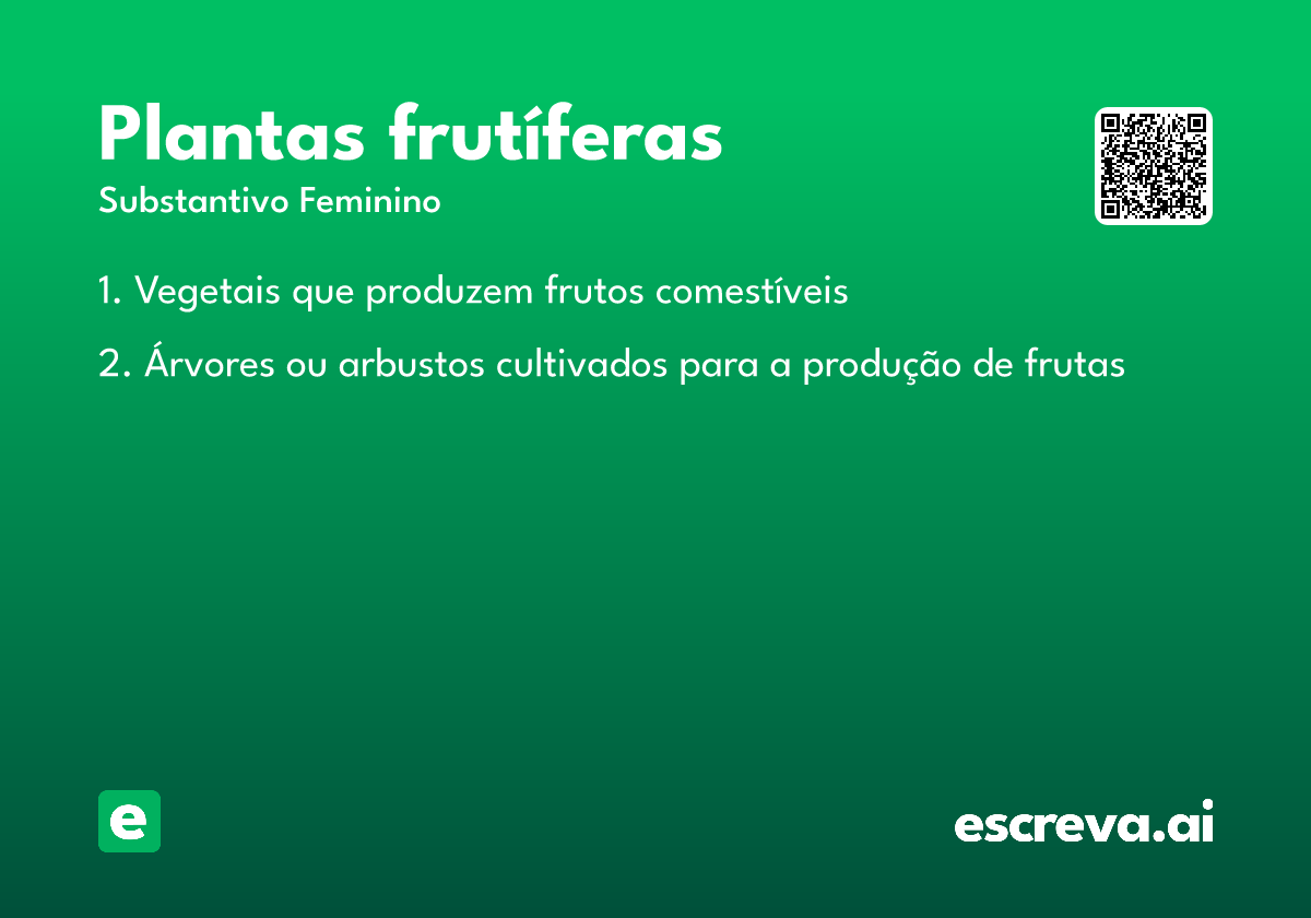plantas frutíferas