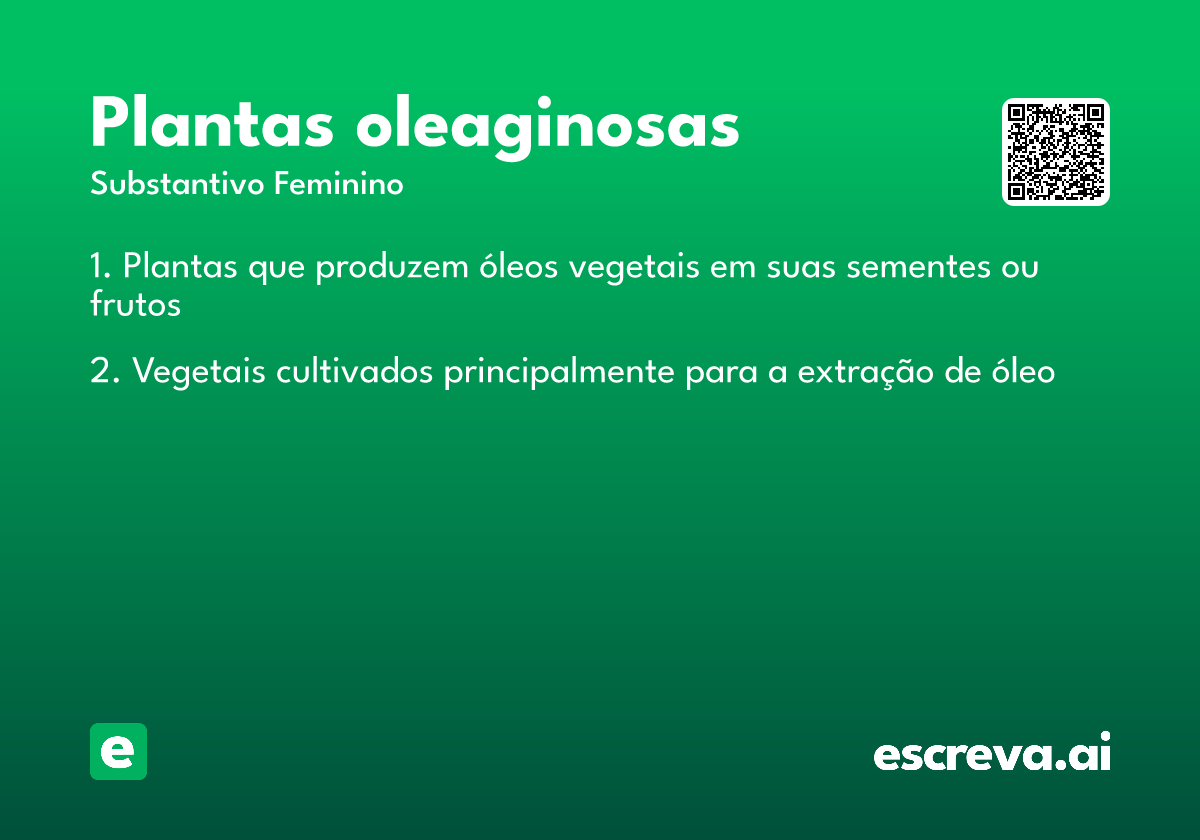 plantas oleaginosas
