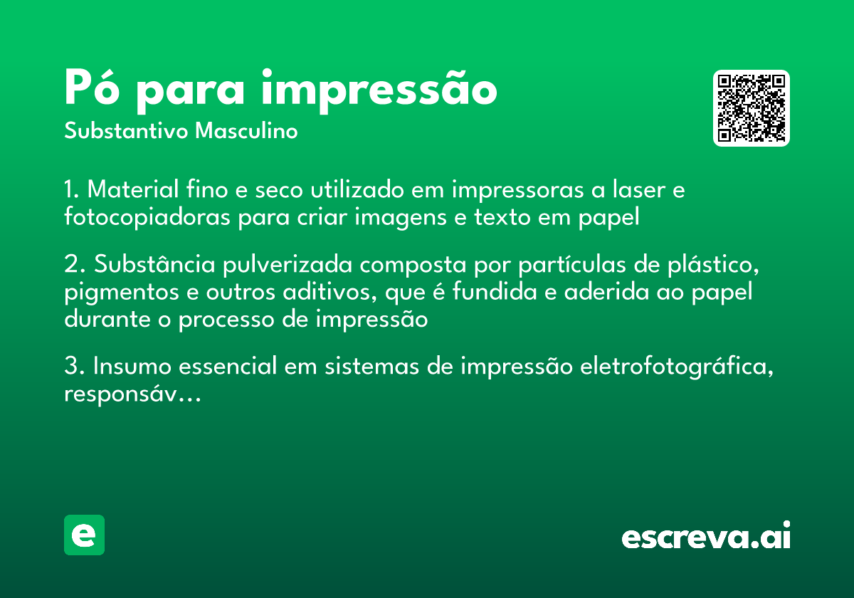 pó para impressão