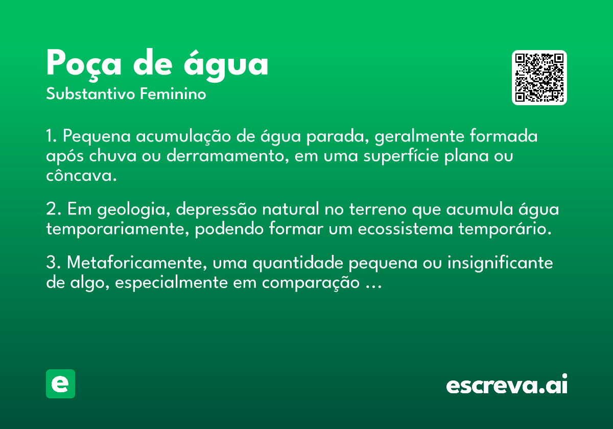 poça de água