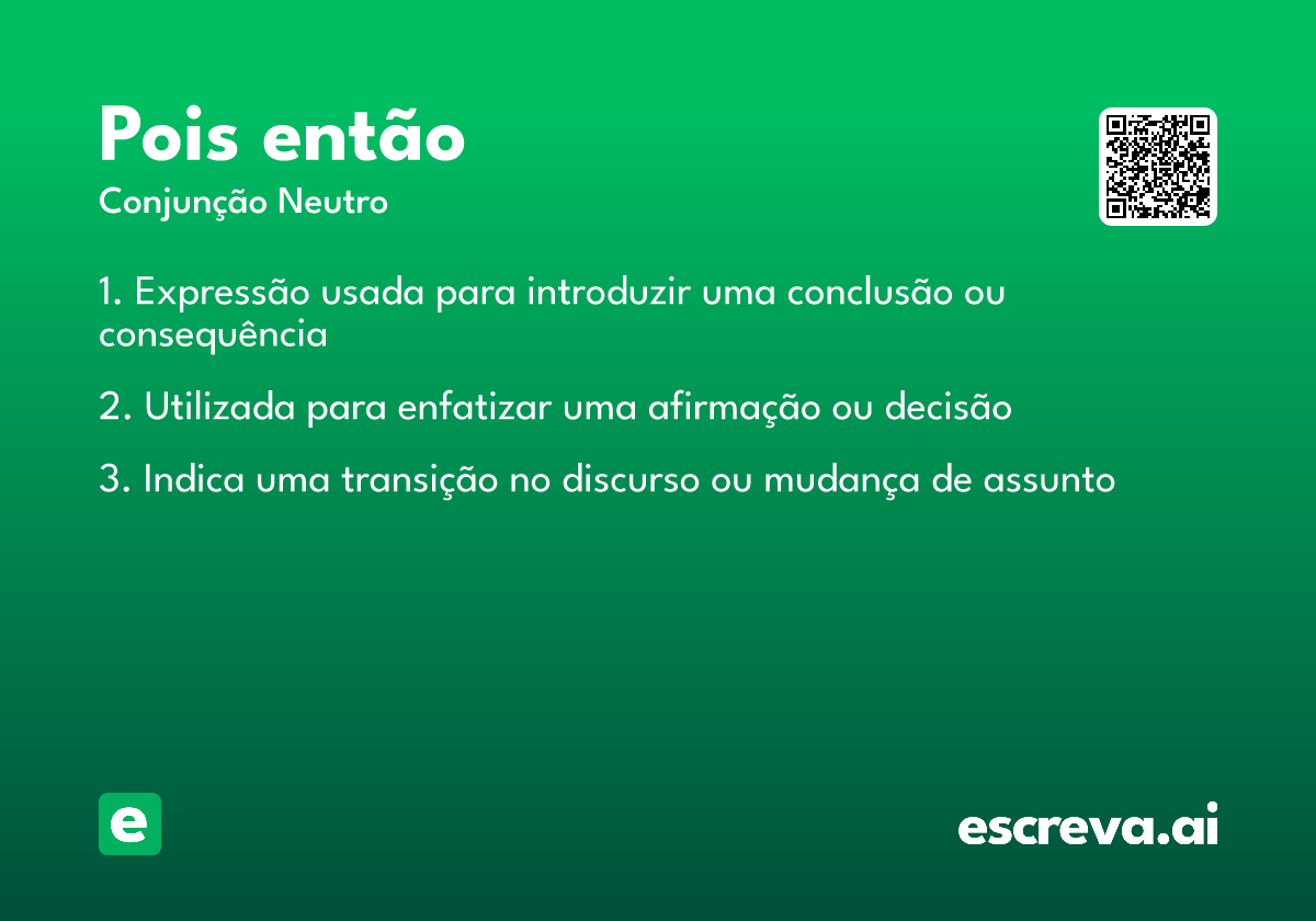pois então