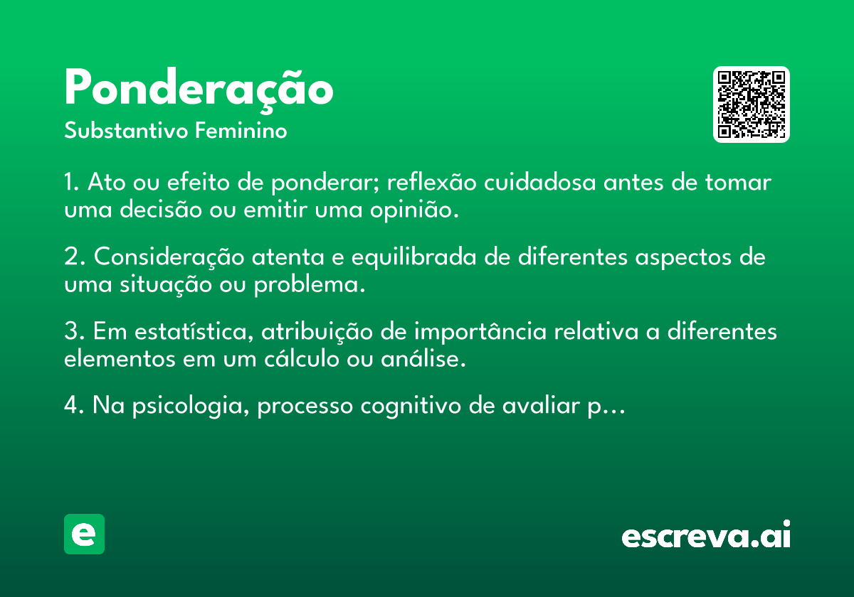 ponderação