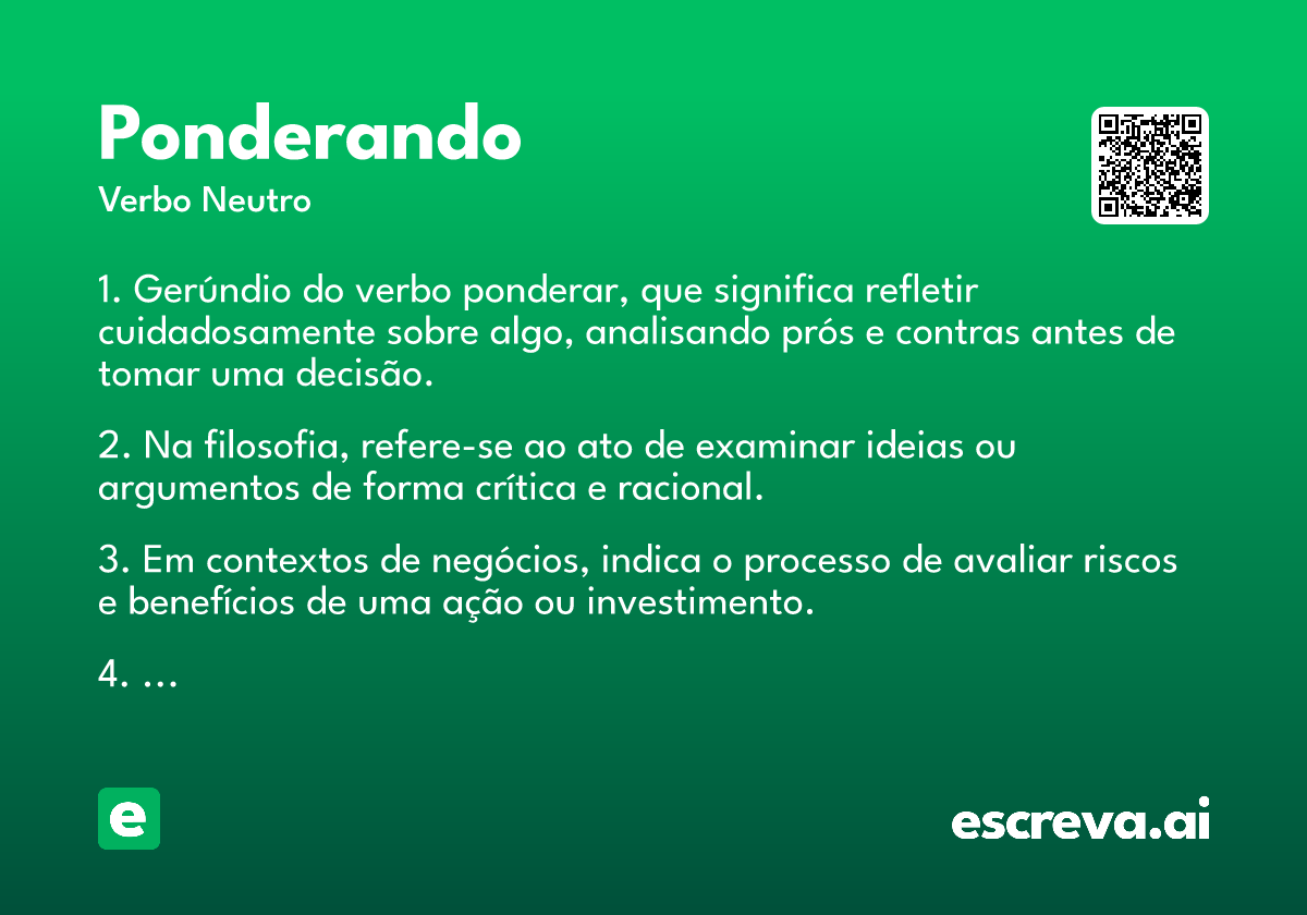 ponderando