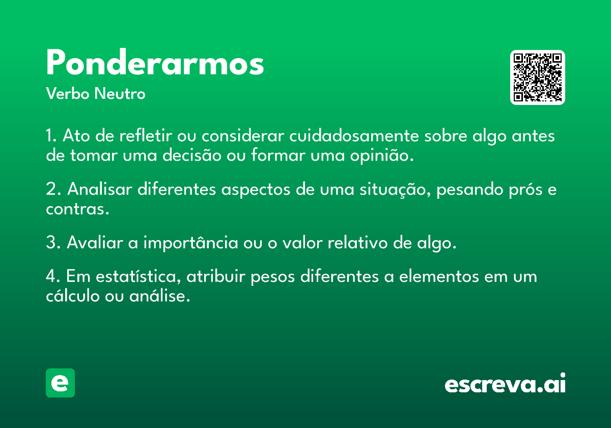 ponderarmos