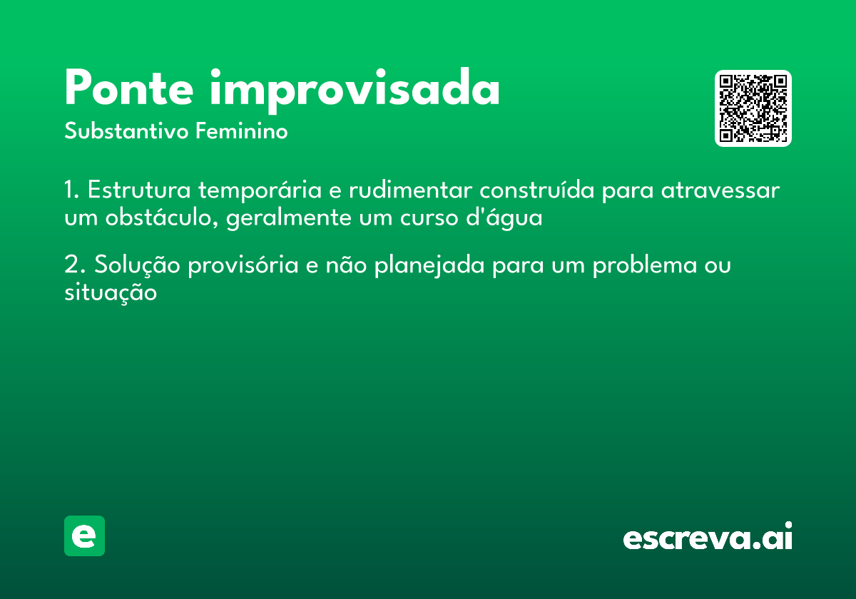 ponte improvisada