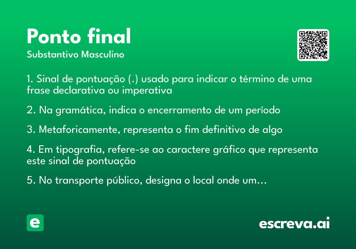 ponto final