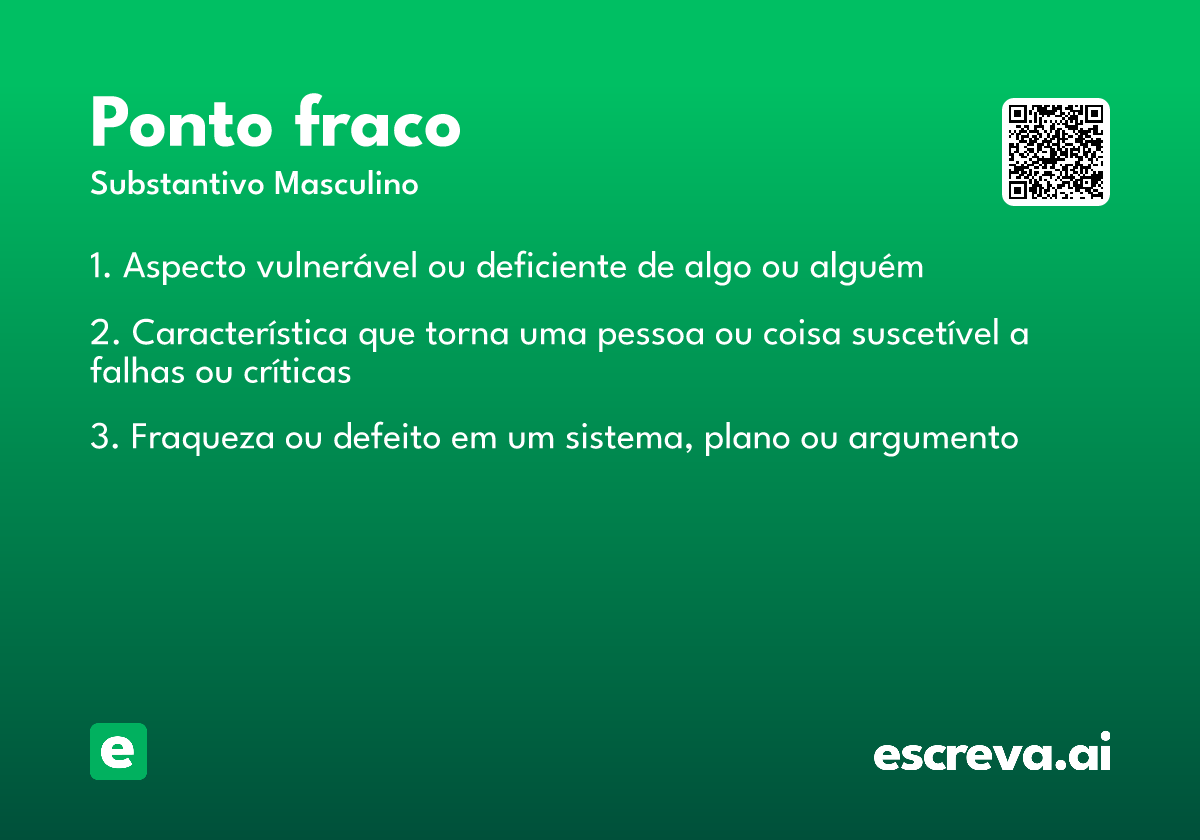 ponto fraco