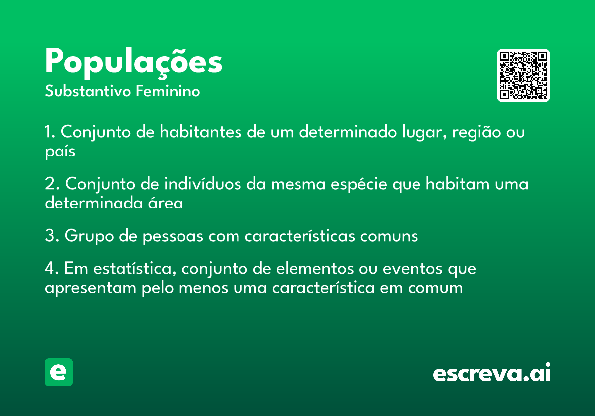 populações