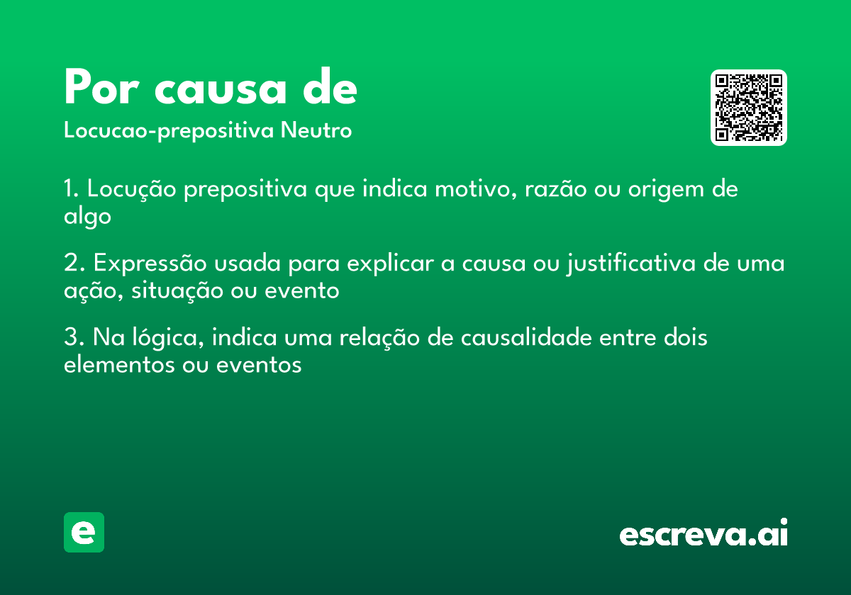 por causa de