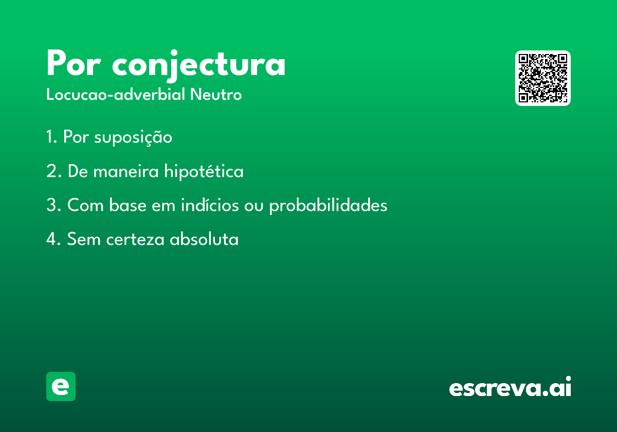 por conjectura