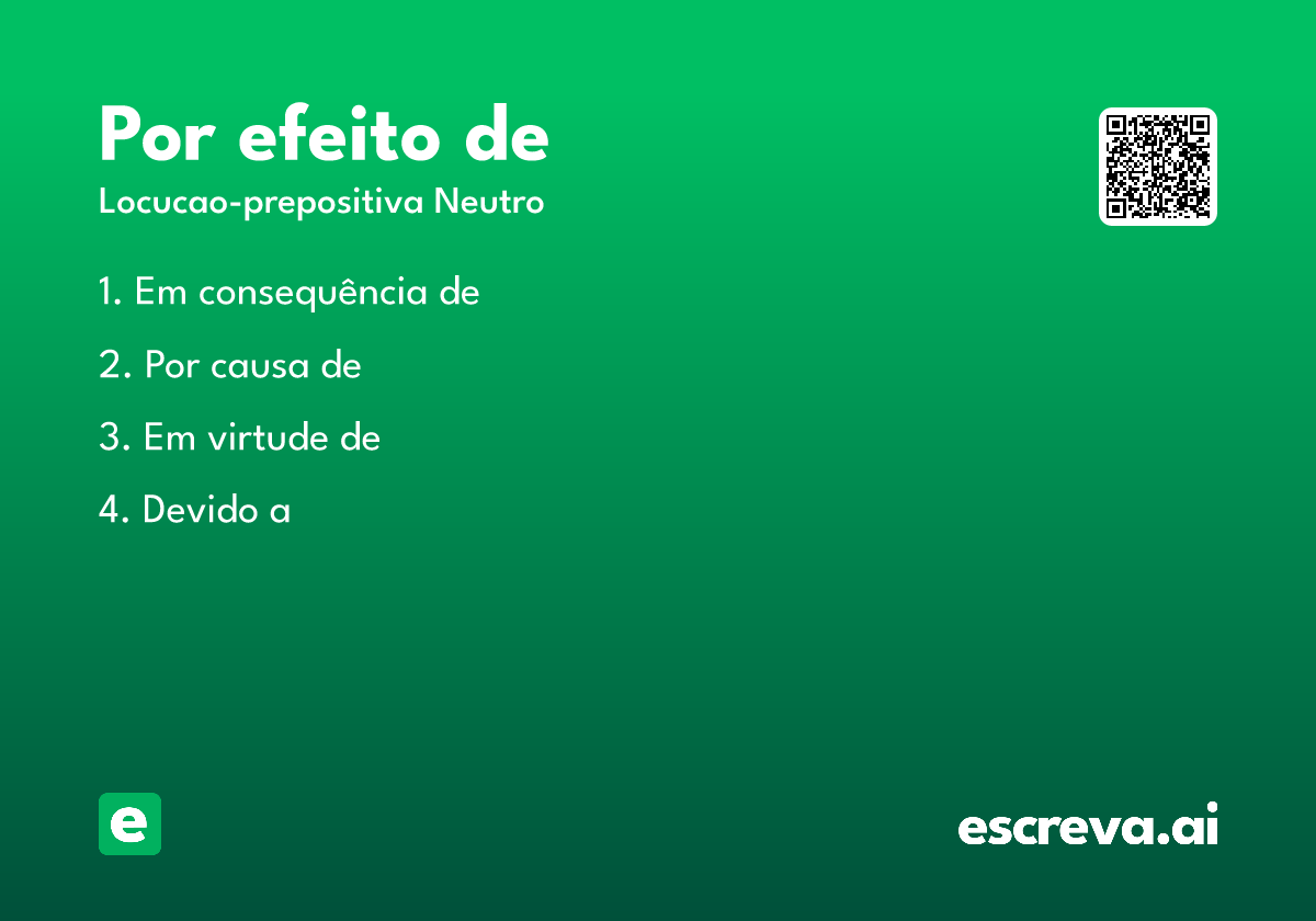por efeito de