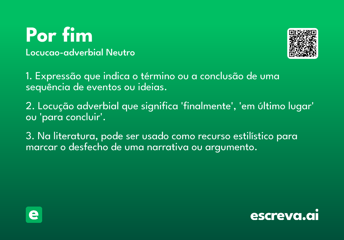 por fim
