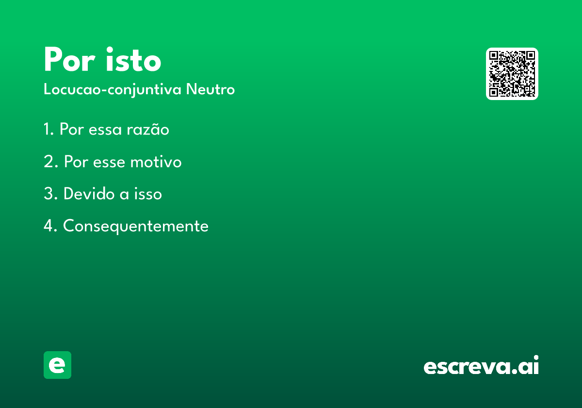 por isto