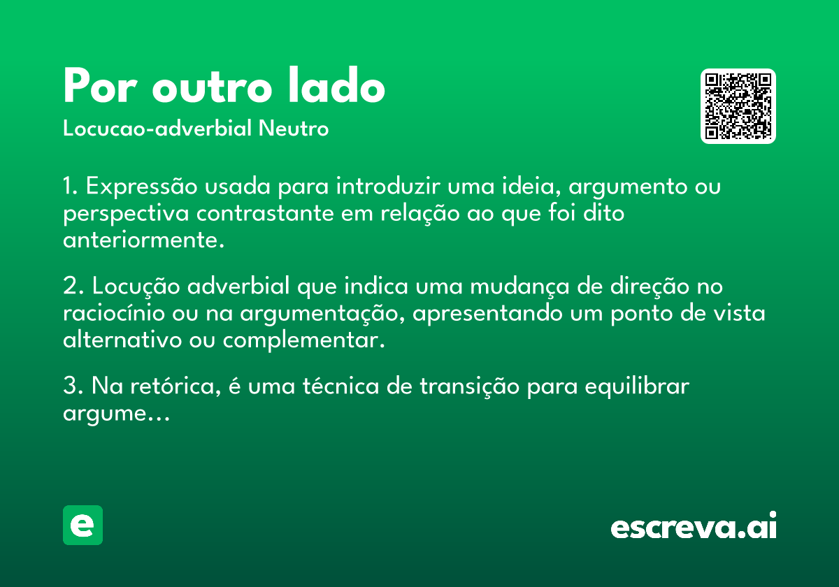 por outro lado