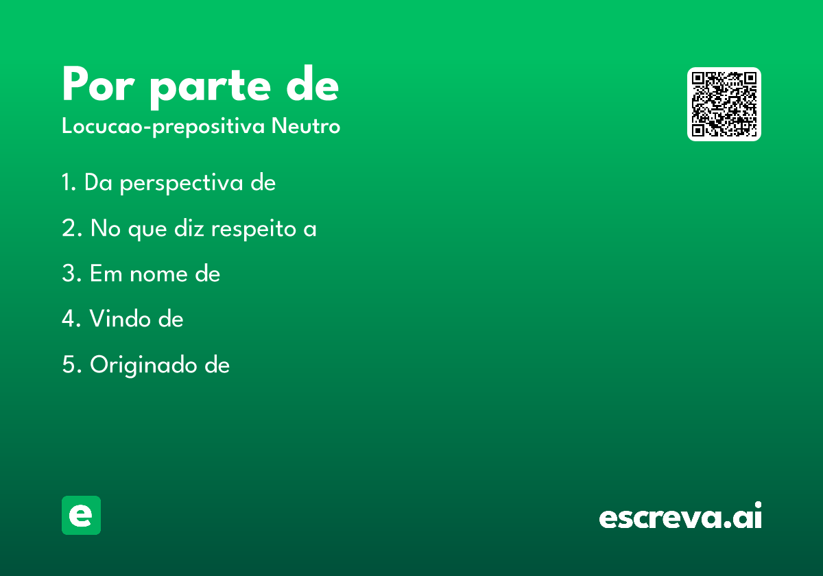 por parte de